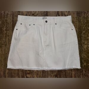 J. Crew White Denim Skirt